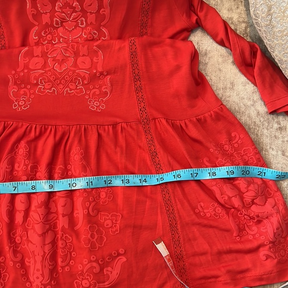 Desigual Tunic/mini dress red size S 3/4 sleeves - Picture 9 of 11